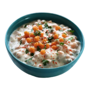 Boondi-Raita mit Kichererbsen