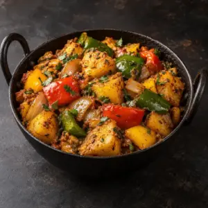 Aloo Capsicum Pfanne
