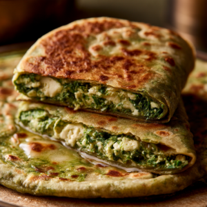 Palak Paneer Paratha