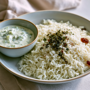 Raita-Reis Kombination