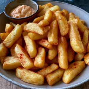 Große Pommes mit Dip